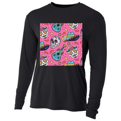 Day Of The Dead Guitar Cooling Performance Long Sleeve Crew