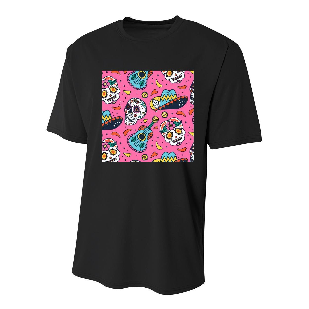 Day Of The Dead Guitar Youth Performance Sprint T-Shirt