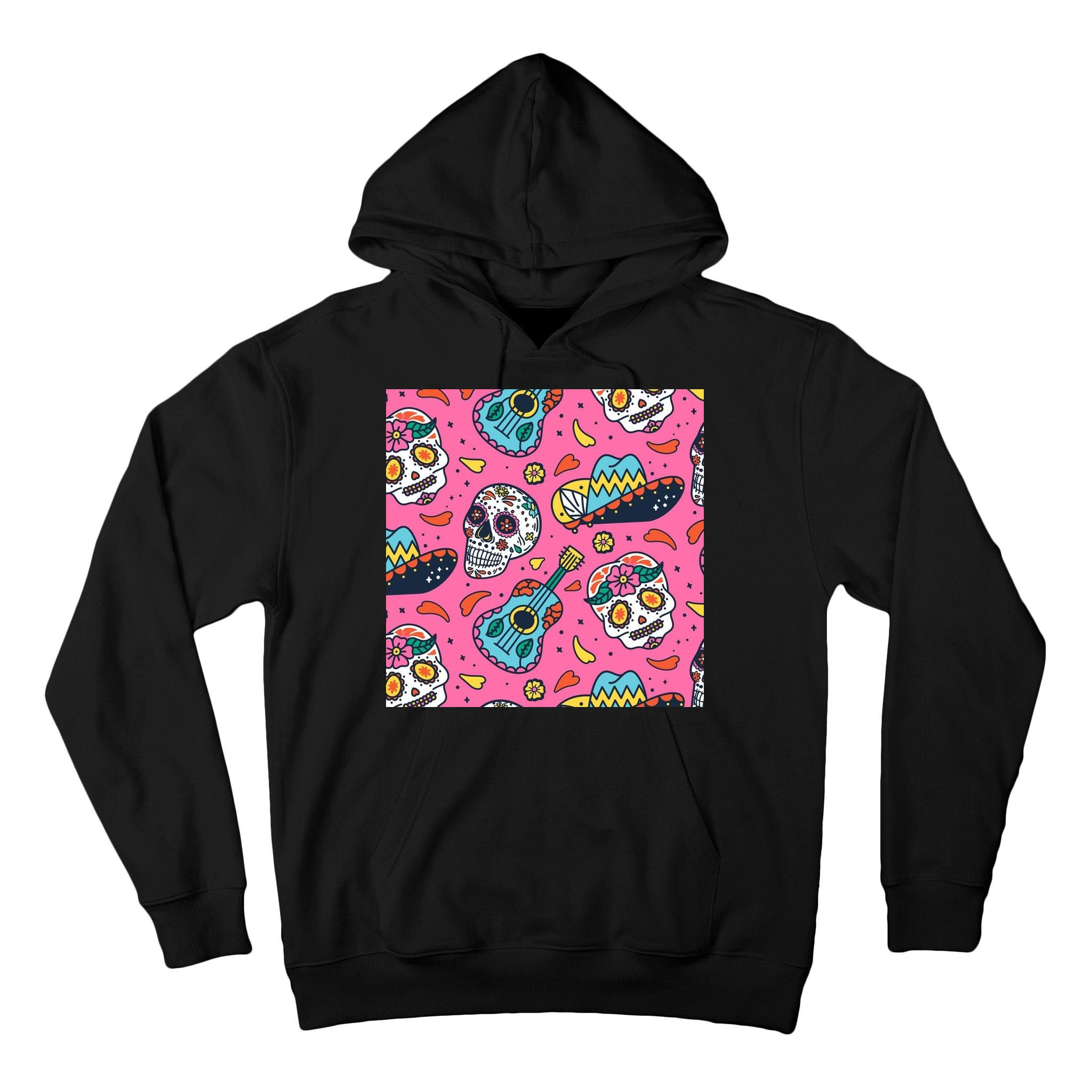Day Of The Dead Guitar Tall Hoodie