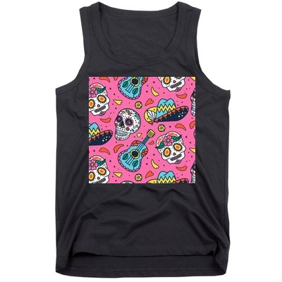 Day Of The Dead Guitar Tank Top