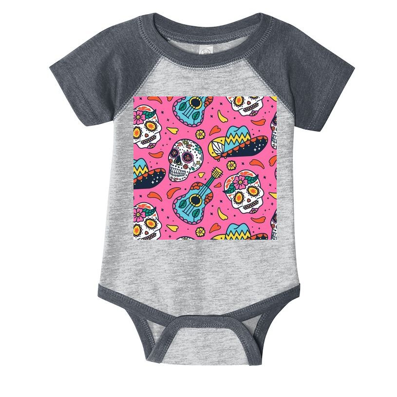 Day Of The Dead Guitar Infant Baby Jersey Bodysuit