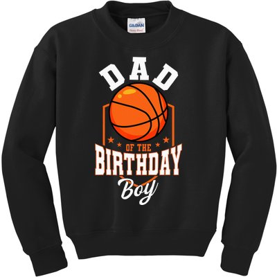 Dad Of The Birthday Boy Basketball Theme Bday Party Kids Sweatshirt