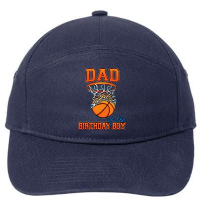 Dad Of The Birthday Boy Basketball Birthday Family Matching 7-Panel Snapback Hat