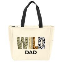 Dad Of The Wild One Zoo Birthday Safari Jungle Animal Zip Tote Bag