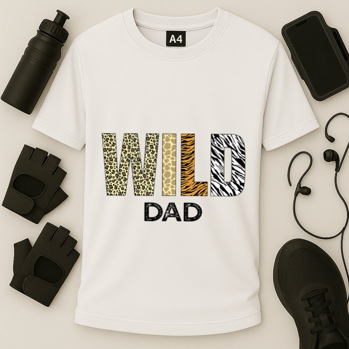 Dad Of The Wild One Zoo Birthday Safari Jungle Animal Cooling Performance Crew T-Shirt