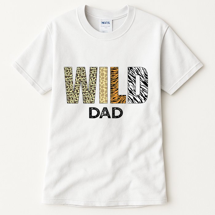 Dad Of The Wild One Zoo Birthday Safari Jungle Animal Tall T-Shirt
