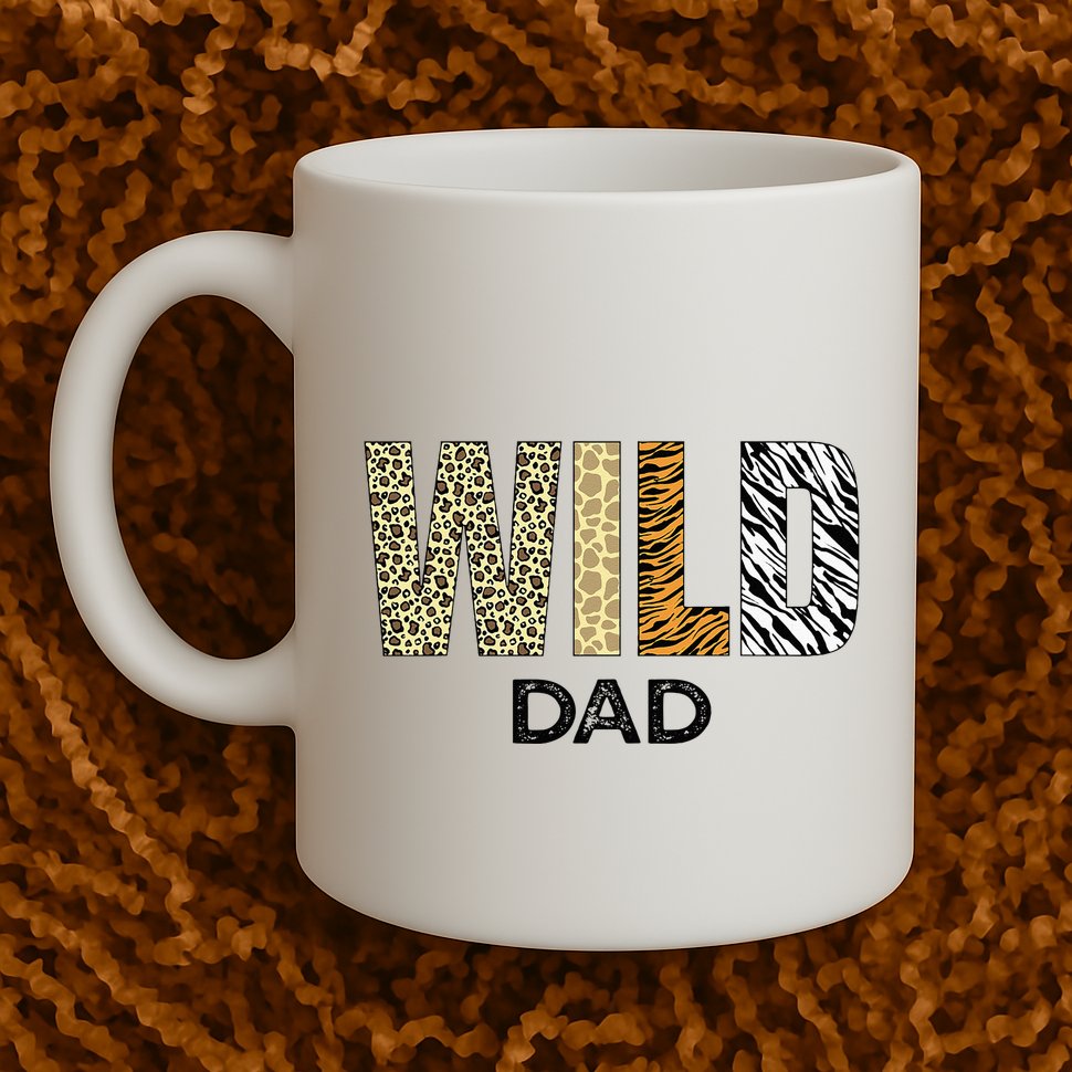 Dad Of The Wild One Zoo Birthday Safari Jungle Animal Mug