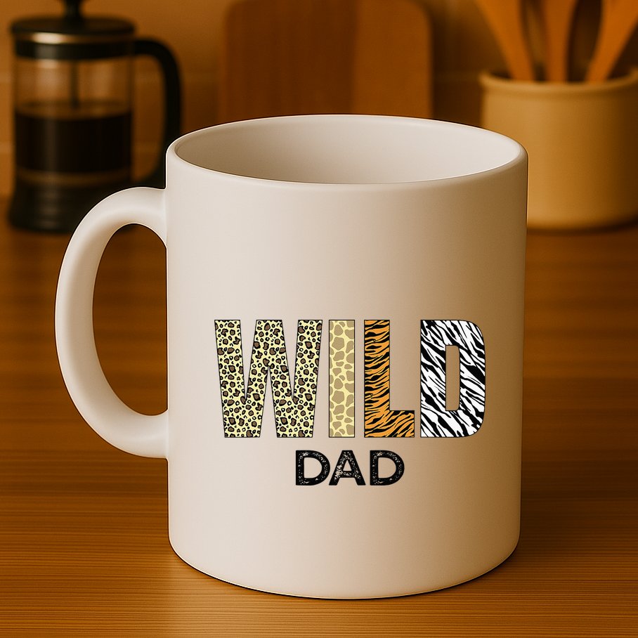 Dad Of The Wild One Zoo Birthday Safari Jungle Animal Mug
