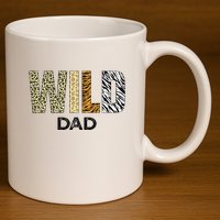 Dad Of The Wild One Zoo Birthday Safari Jungle Animal 11oz C Handle Ceramic Mug