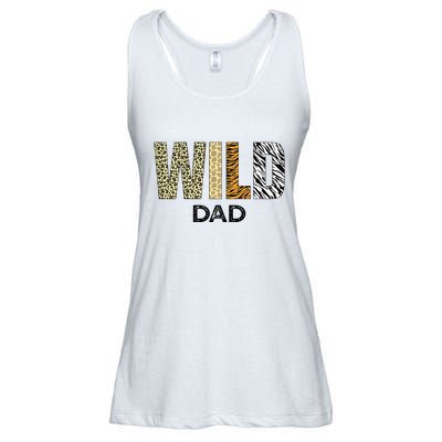 Dad Of The Wild One Zoo Birthday Safari Jungle Animal Ladies Essential Flowy Tank