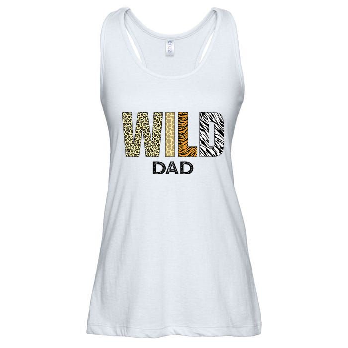 Dad Of The Wild One Zoo Birthday Safari Jungle Animal Ladies Essential Flowy Tank