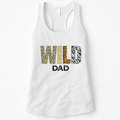 Dad Of The Wild One Zoo Birthday Safari Jungle Animal Womens Tank Top