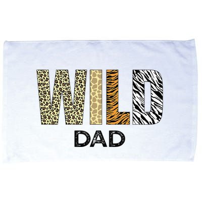 Dad Of The Wild One Zoo Birthday Safari Jungle Animal Microfiber Hand Towel
