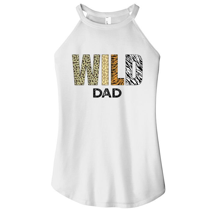 Dad Of The Wild One Zoo Birthday Safari Jungle Animal Women's Perfect Tri Rocker Tank