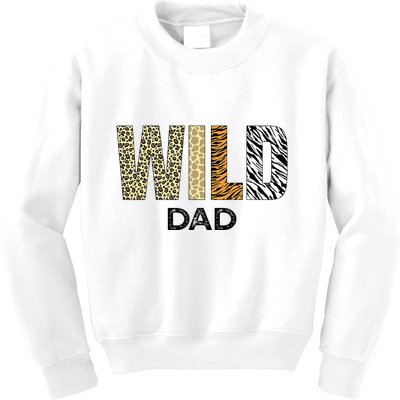 Dad Of The Wild One Zoo Birthday Safari Jungle Animal Kids Sweatshirt