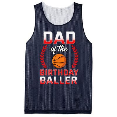 Dad Of The Birthday Boy Basketball Bday Celebration Mesh Reversible Basketball Jersey Tank