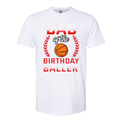 Dad Of The Birthday Boy Basketball Bday Celebration Softstyle® CVC T-Shirt