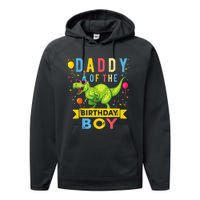  Daddy of the Birthday Boy T-Rex Dinosaur Birthday Party Performance Fleece Hoodie