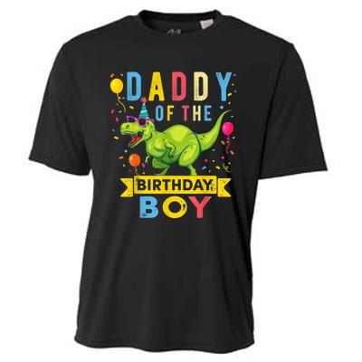  Daddy of the Birthday Boy T-Rex Dinosaur Birthday Party Cooling Performance Crew T-Shirt