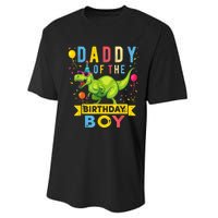  Daddy of the Birthday Boy T-Rex Dinosaur Birthday Party Performance Sprint T-Shirt