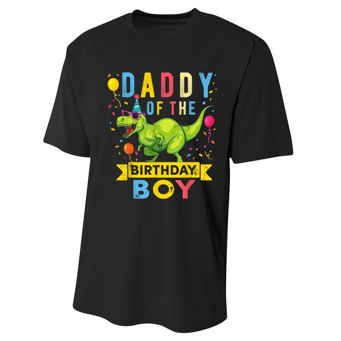  Daddy of the Birthday Boy T-Rex Dinosaur Birthday Party Performance Sprint T-Shirt