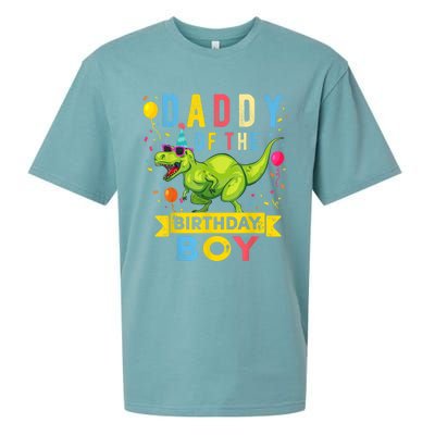  Daddy of the Birthday Boy T-Rex Dinosaur Birthday Party Sueded Cloud Jersey T-Shirt