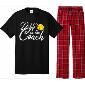 Dibs On The Coach Funny Coach's Wife Softball Gift Pajama Set