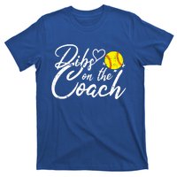 Dibs On The Coach Funny Coach's Wife Softball Gift T-Shirt