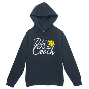 Dibs On The Coach Funny Coach's Wife Softball Gift Urban Pullover Hoodie