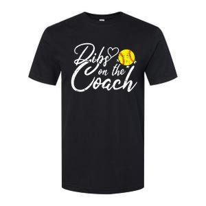 Dibs On The Coach Funny Coach's Wife Softball Gift Softstyle CVC T-Shirt