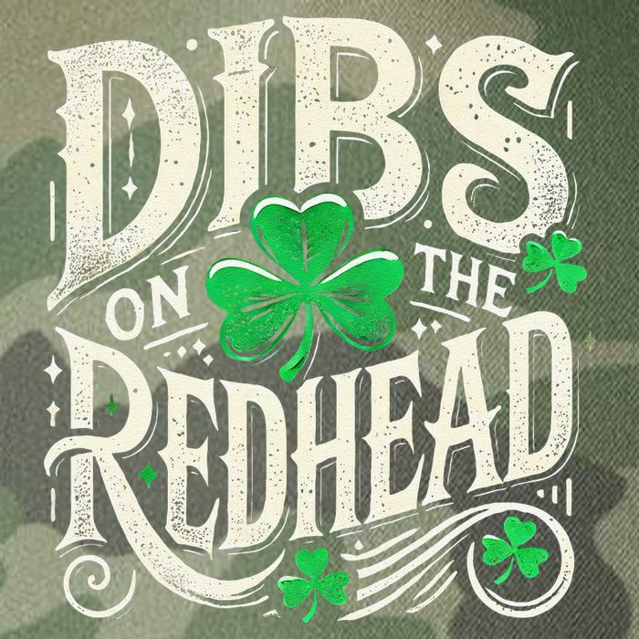 Dibs On The Redhead Funny St Patricks Day Drinking Legacy Tie Dye Trucker Hat
