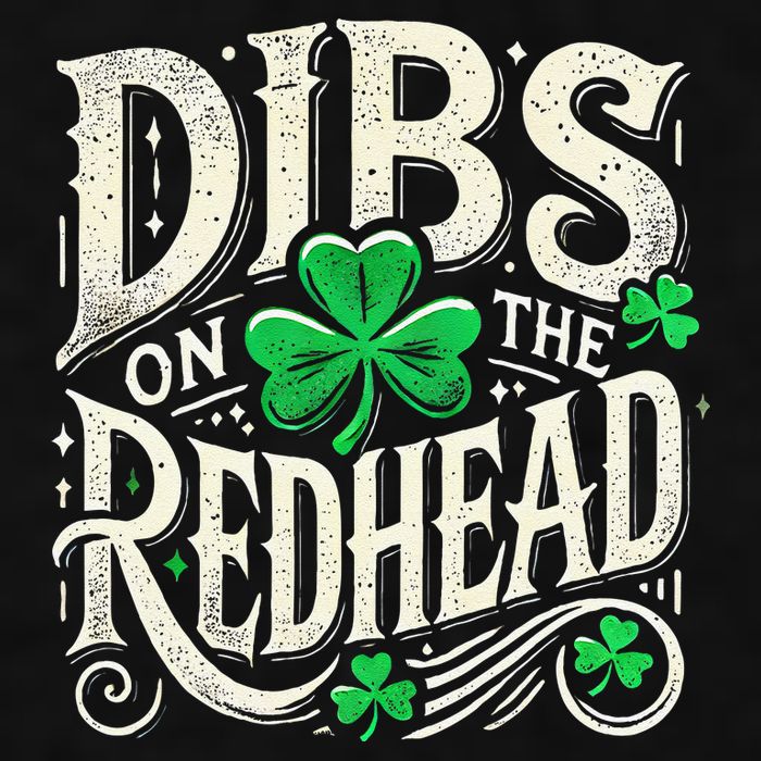 Dibs On The Redhead Funny St Patricks Day Drinking Ladies PosiCharge Tri-Blend Wicking Tank
