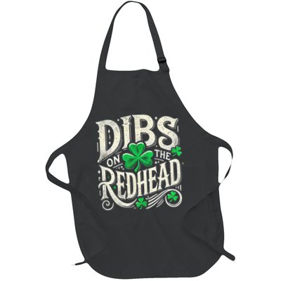 Dibs On The Redhead Funny St Patricks Day Drinking Apron