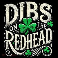 Dibs On The Redhead Funny St Patricks Day Drinking Apron