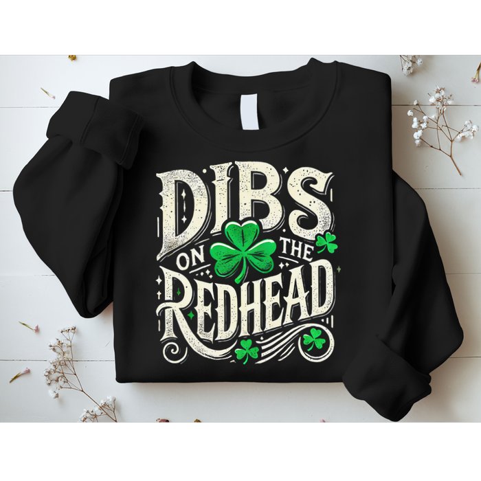 Dibs On The Redhead Funny St Patricks Day Drinking Sweatshirt