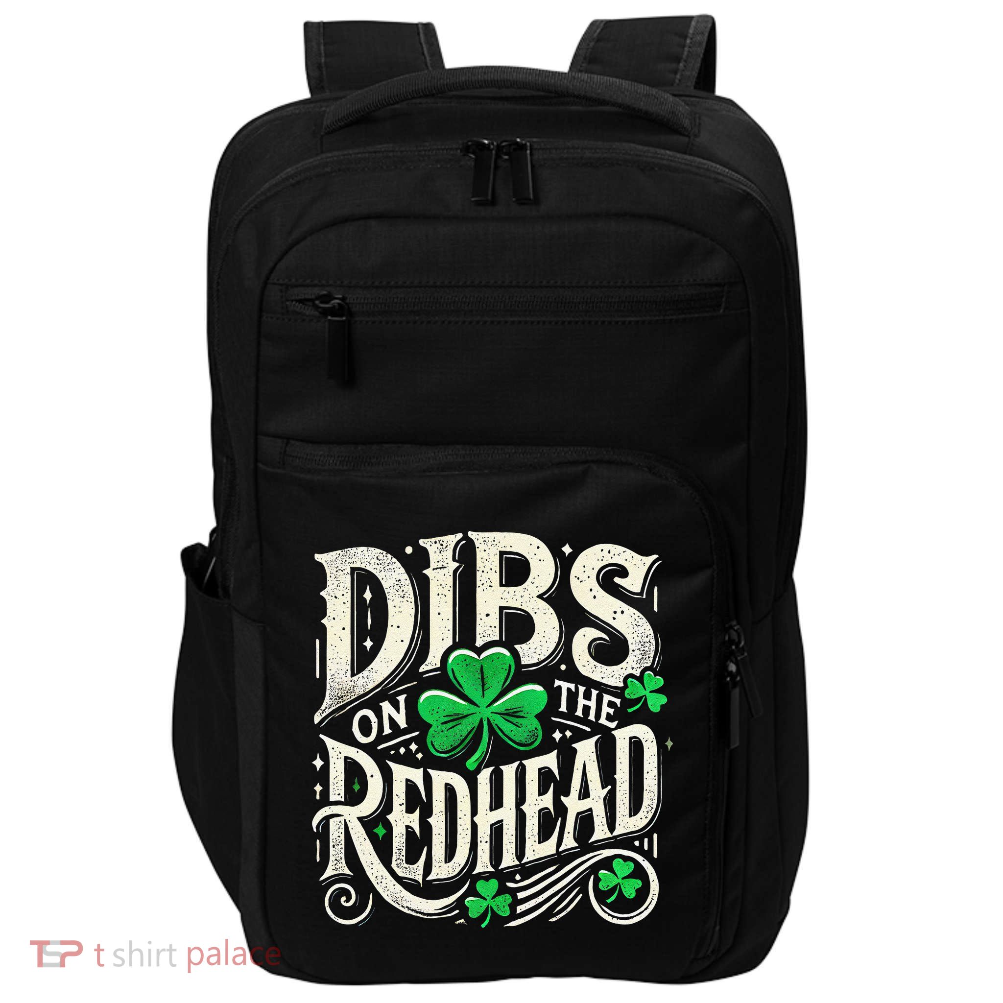 Dibs On The Redhead Funny St Patricks Day Drinking Impact Tech Backpack