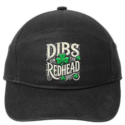 Dibs On The Redhead Funny St Patricks Day Drinking 7-Panel Snapback Hat