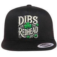 Dibs On The Redhead Funny St Patricks Day Drinking Flatbill Hat
