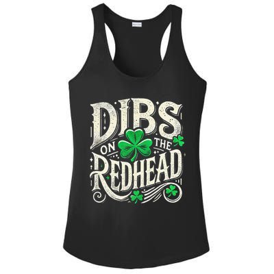 Dibs On The Redhead Funny St Patricks Day Drinking Ladies PosiCharge Competitor Racerback Tank