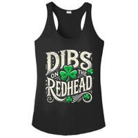 Dibs On The Redhead Funny St Patricks Day Drinking Ladies PosiCharge Competitor Racerback Tank