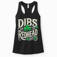 Dibs On The Redhead Funny St Patricks Day Drinking Womens Tank Top