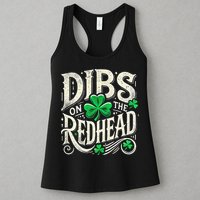 Dibs On The Redhead Funny St Patricks Day Drinking Womens Tank Top