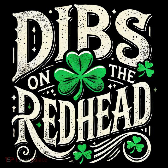 Dibs On The Redhead Funny St Patricks Day Drinking Pom Pom 12in Knit Beanie