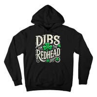 Dibs On The Redhead Funny St Patricks Day Drinking Tall Hoodie