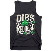 Dibs On The Redhead Funny St Patricks Day Drinking Tank Top