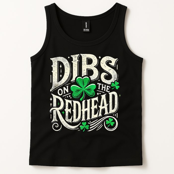 Dibs On The Redhead Funny St Patricks Day Drinking Tank Top
