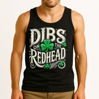 Dibs On The Redhead Funny St Patricks Day Drinking Tank Top