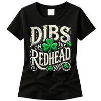 Dibs On The Redhead Funny St Patricks Day Drinking Womens T-Shirt