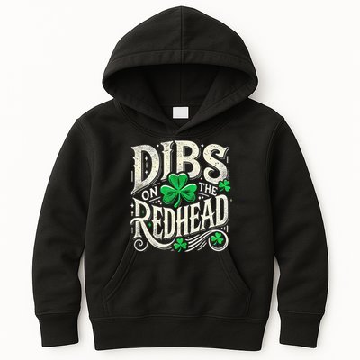 Dibs On The Redhead Funny St Patricks Day Drinking Kids Hoodie