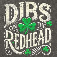 Dibs On The Redhead Funny St Patricks Day Drinking Cotton Canvas Backpack